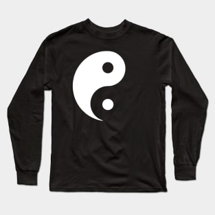 Yin Yang White Long Sleeve T-Shirt